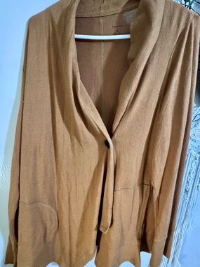 Style & Co. Camel Shawl-Collar Open-Front Cardigan